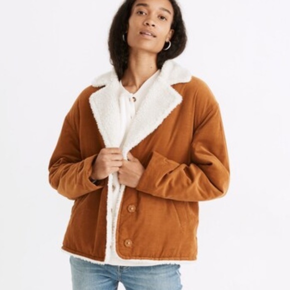 Madewell Sherpa-Lined Corduroy Jacket Size Small - Picture 1 of 5